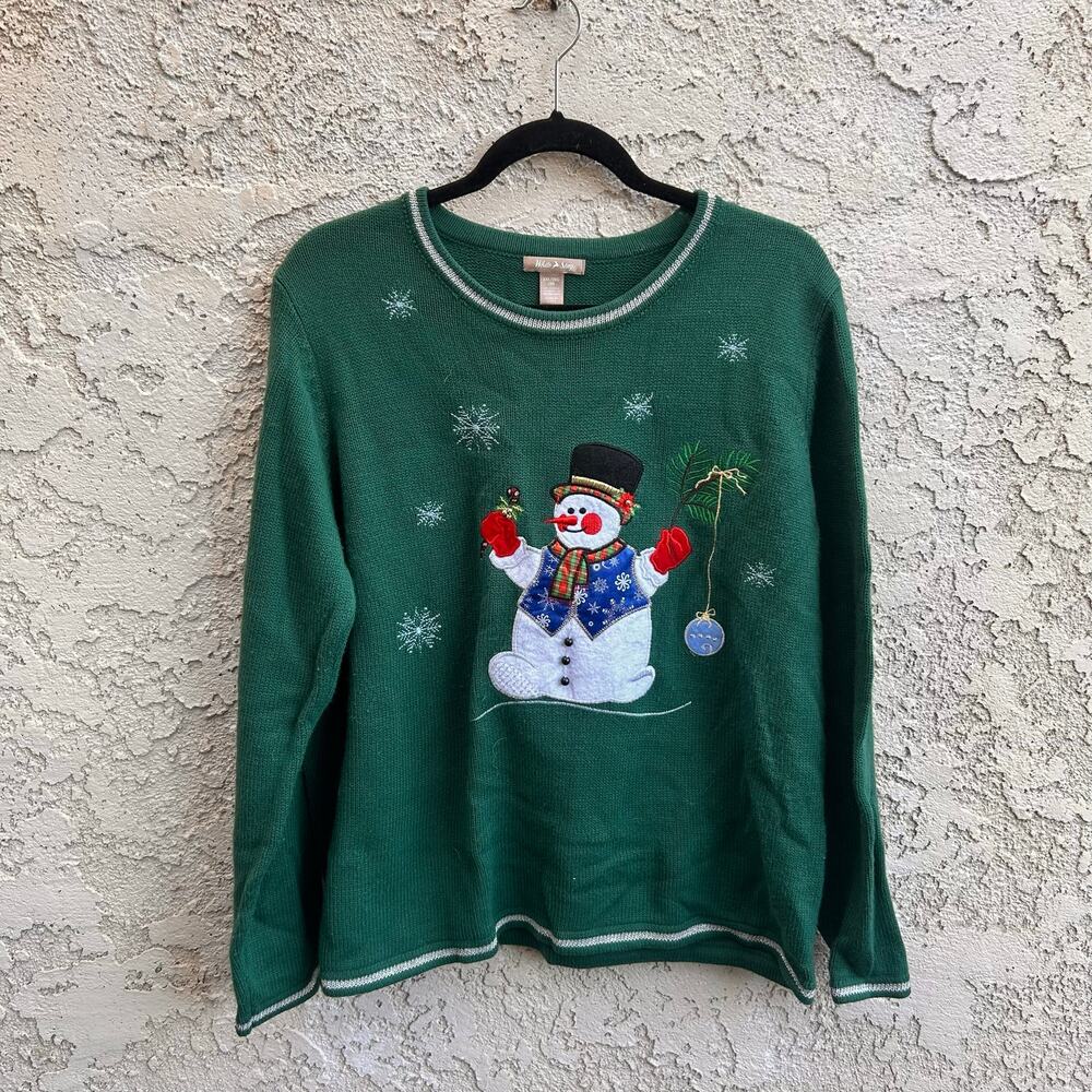 White Stag Snowman Christmas Snowman Holiday Sweater Women’s XXL
